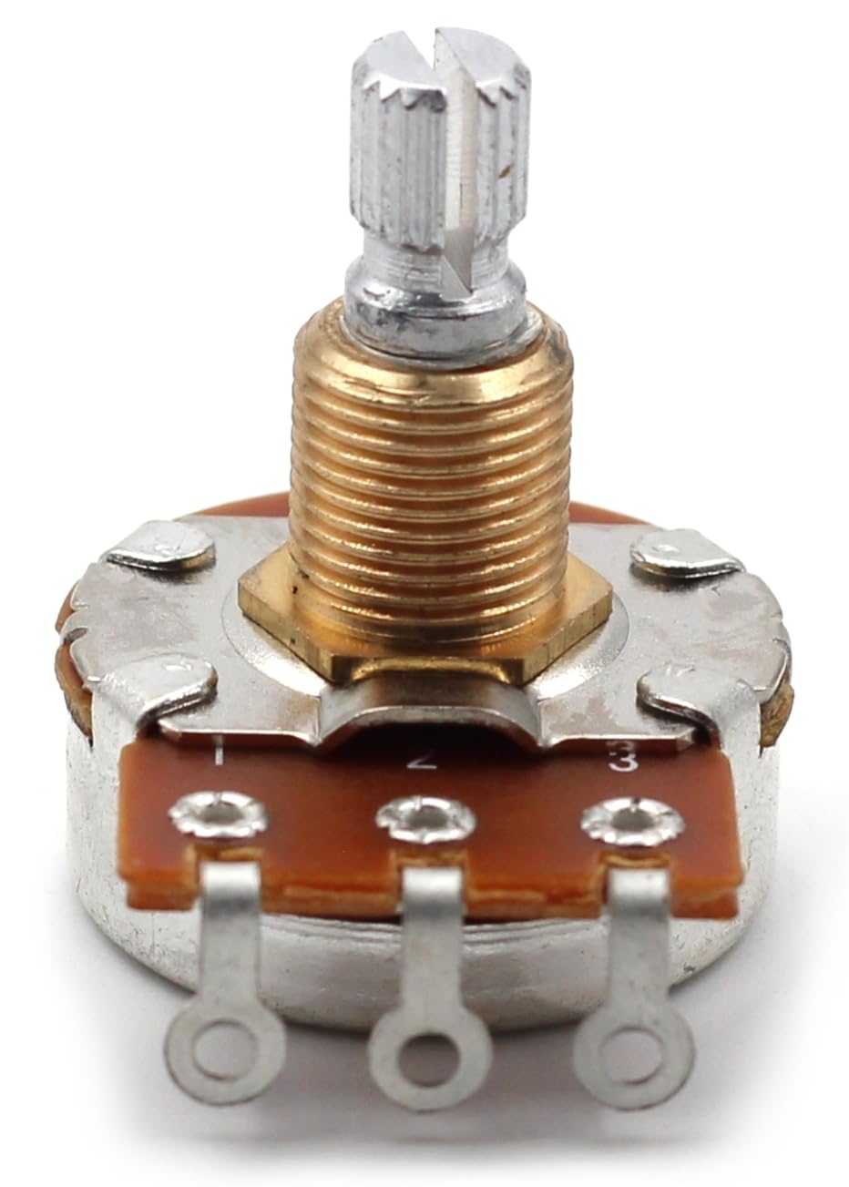 Bourns 250k Potentiometer – Short Split Shaft, Audio Taper, Low Friction Guitar Pot (3x)