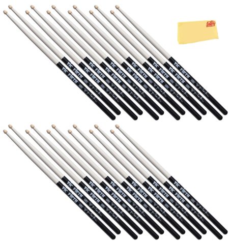 Vic Firth SAT Signature Series Ahmir Questlove Thompson Drumsticks – 12-Pack Bundle with Austin Bazaar Polishing Cloth