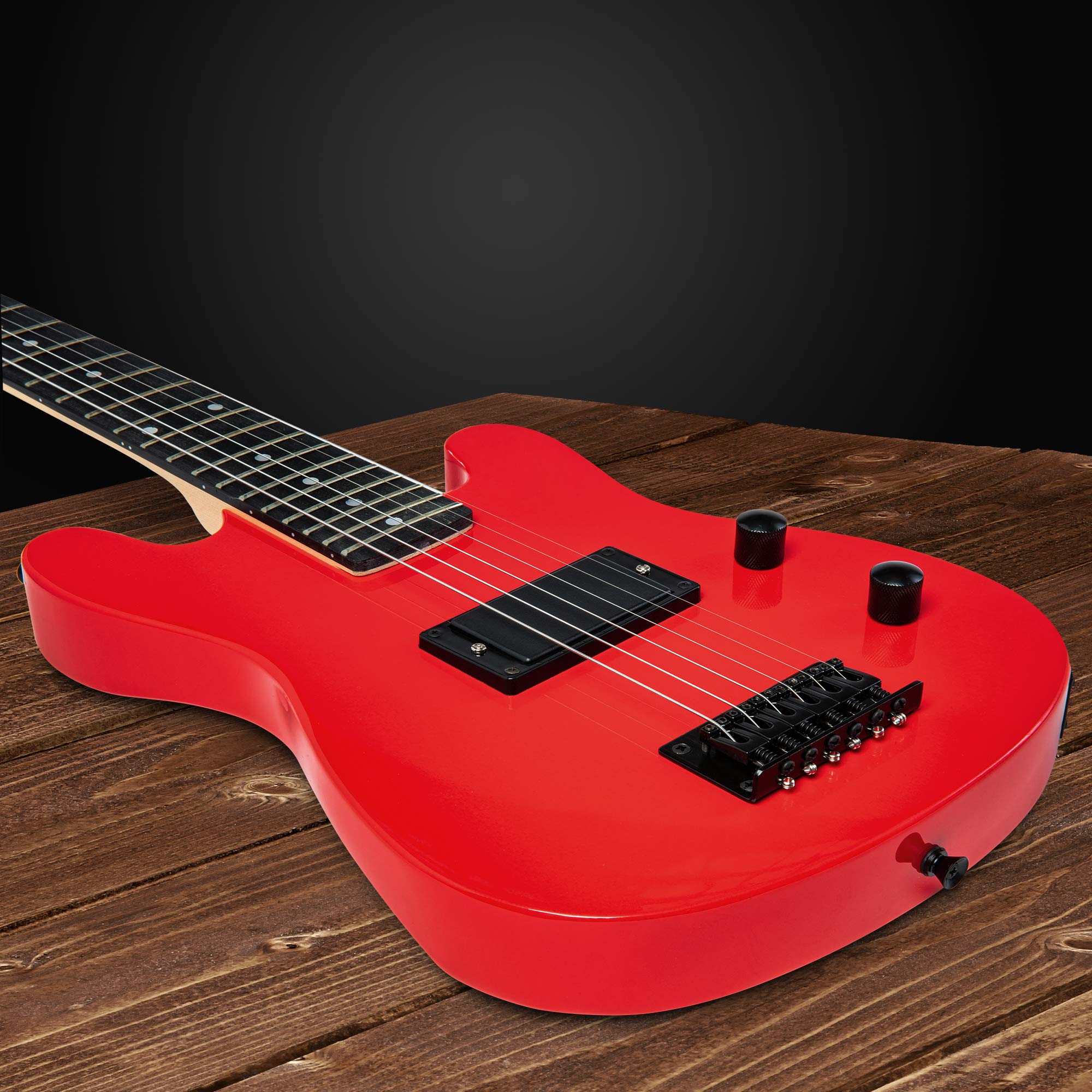 LyxPro 30 Inch Electric Guitar and Starter Kit for Kids with 3/4 Size Beginner’s Guitar, Amp, Six Strings, Two Picks, Shoulder Strap, Digital Clip On Tuner, Guitar Cable and Soft Case Gig Bag – Red