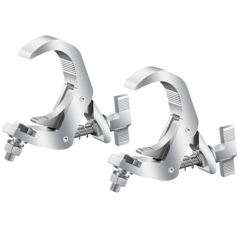 1.65-2.36 Inch Truss Clamp 2 Pack, Czgor Heavy Duty 330lb Stage Light Clamp Aluminum lighting C-Clamp Fit OD 42-60mm of Pipes, DJ Light Clamp for Par Light Moving Head Stage Stage lighting