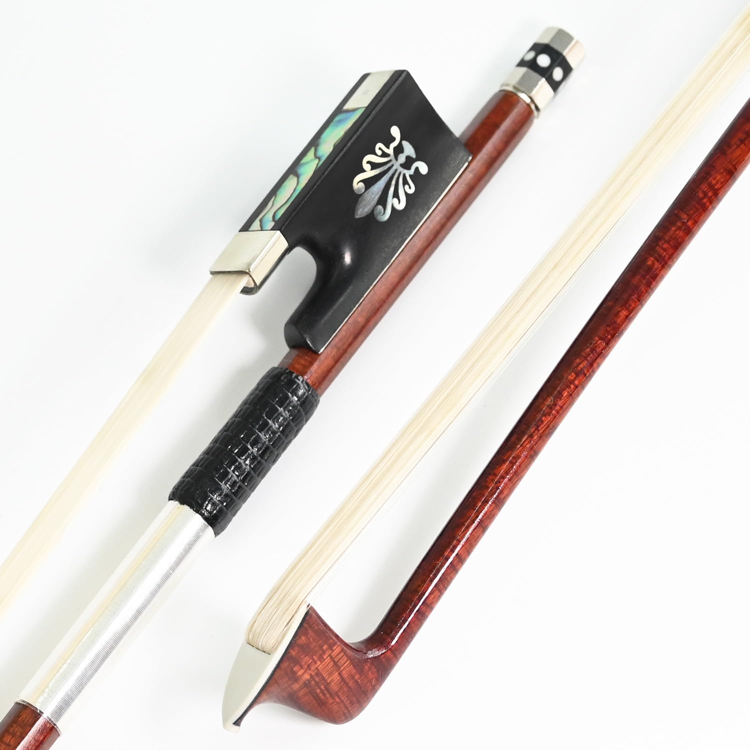 Master Level Hybrid Carbon Fiber Violin Bow Strong Carbon Core with Pernambuco Looking Amazing Performance Full Size Fiddle Bow
