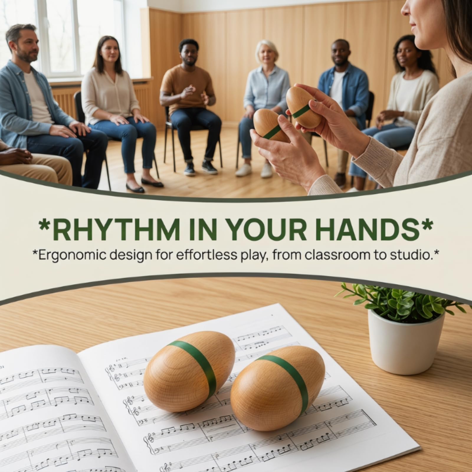 Ubblove Egg Shakers Musical Instruments: Hand Percussion Maracas for Adults