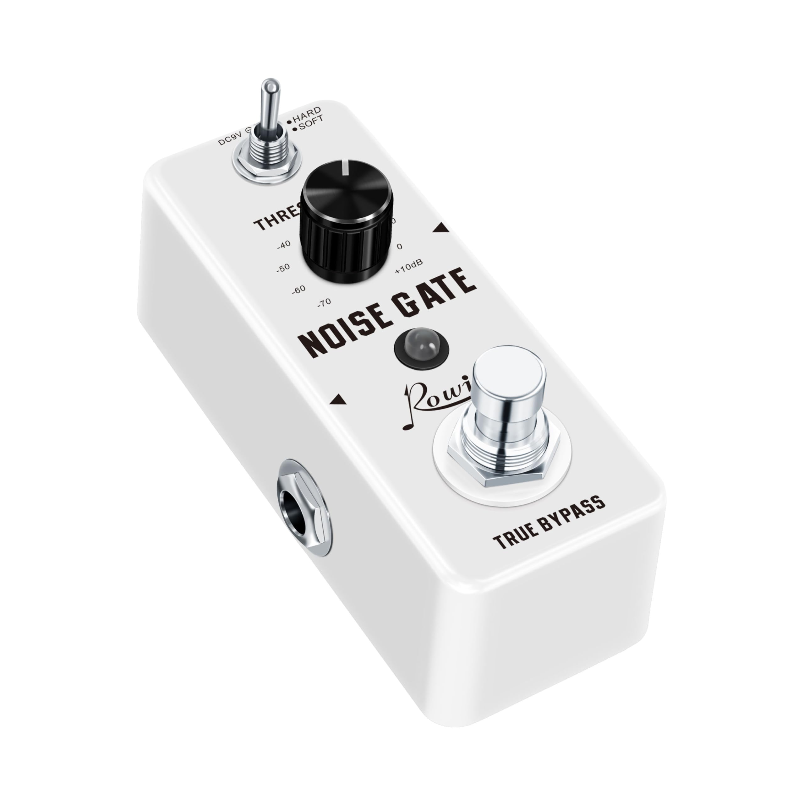 Rowin LEF-319 Noise Gate Pedal – Dual Mode (Hard/Soft) Noise Reduction, Metal Shell, True Bypass, Compact Design (DC 9V Powered, Adapter not Included)