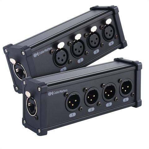 Cable Matters 2-Piece XLR Over Cat5/Cat6 Breakout Box Kit, 4-Channel