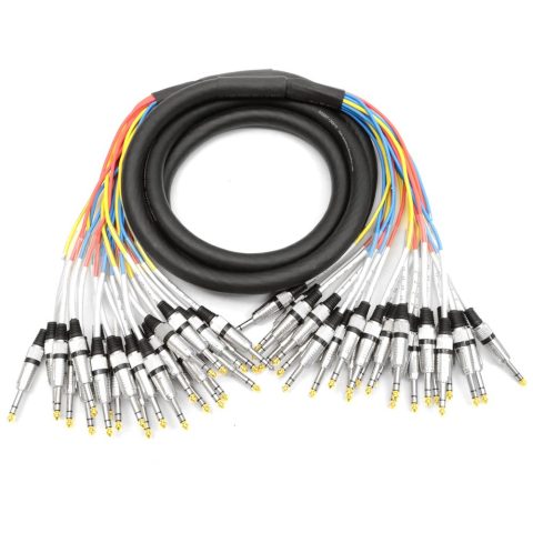 Seismic Audio – SASRT-24×15-24 Channel 1/4″ TRS Snake Cable – 15 Feet Long – Serviceable Ends – Pro Audio Effects Snake for Live Live, Recording, Studios, and Gigs – Patch, Amp, Mixer, Audio