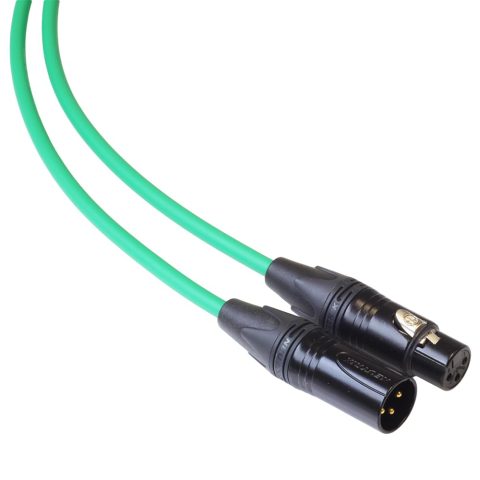 BJC Star Quad XLR Cable, Canare L-4E6S with Neutrik BXX-Series XLRs (Single Cable, Green, 50 Foot)
