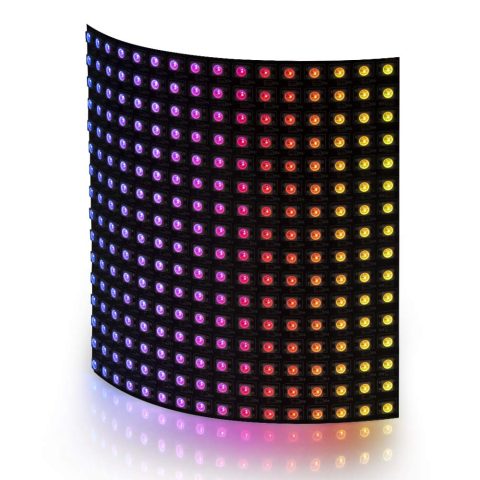 BTF-LIGHTING WS2812B RGB 5050SMD Individually Addressable Digital 16×16 256 Pixels 6.3in x 6.3in LED Matrix Flexible FPCB Dream Full Color Works with SP802E Controller Image Video Text Display DC5V