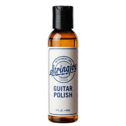 Stringjoy Guitar Polish – Silicone-Free Guitar Polish & Cleaner for Electric & Acoustic Guitar, Bass & Other Instruments – Deep Cleans, Removes Scuffs & Oxidation, For Nitro & Poly Finishes, 4 fl oz