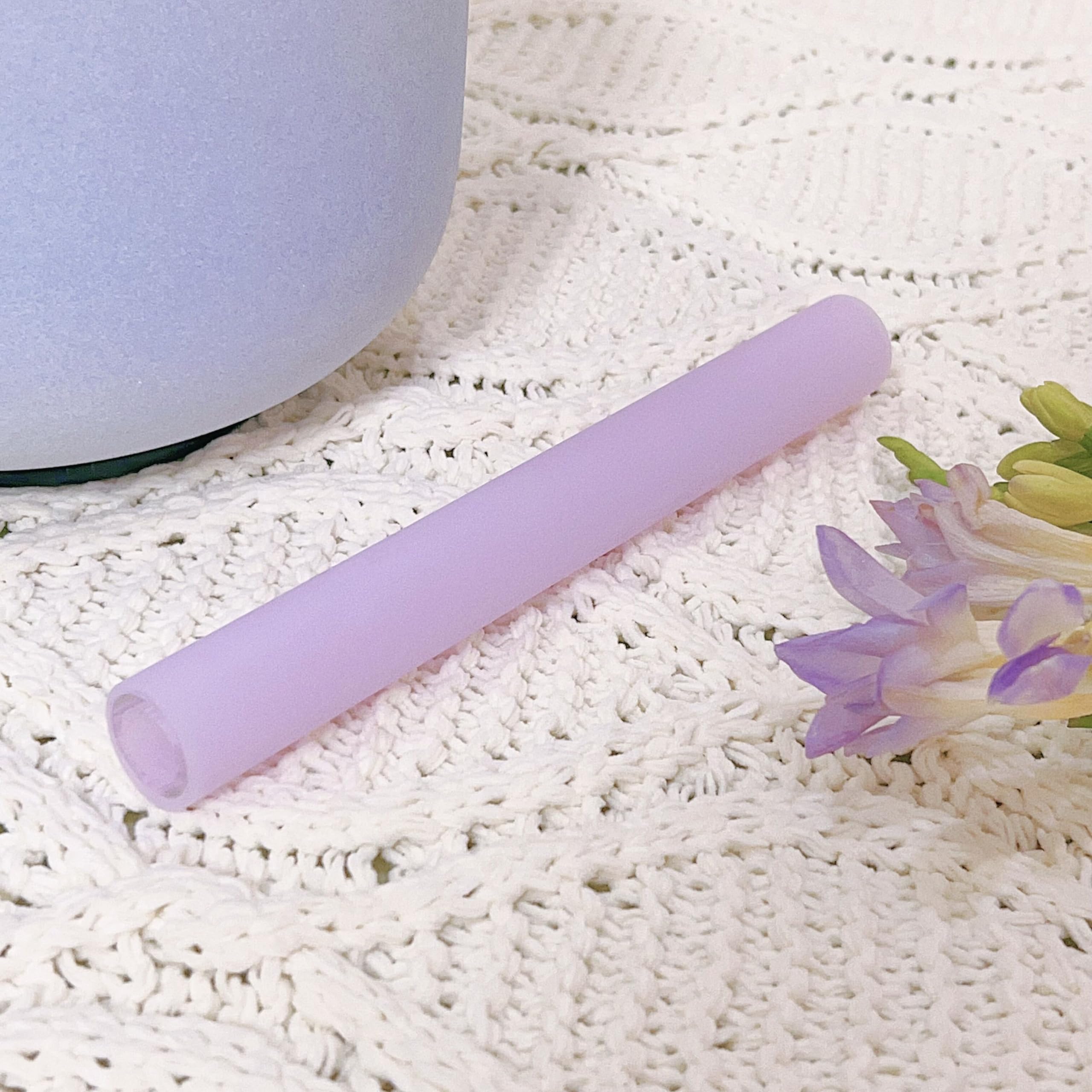 Singing Bowl Mallet Purple Acrylic Rubber Striker Mallet for Playing Quartz Crystal Singing Bowl with Bundle Pocket