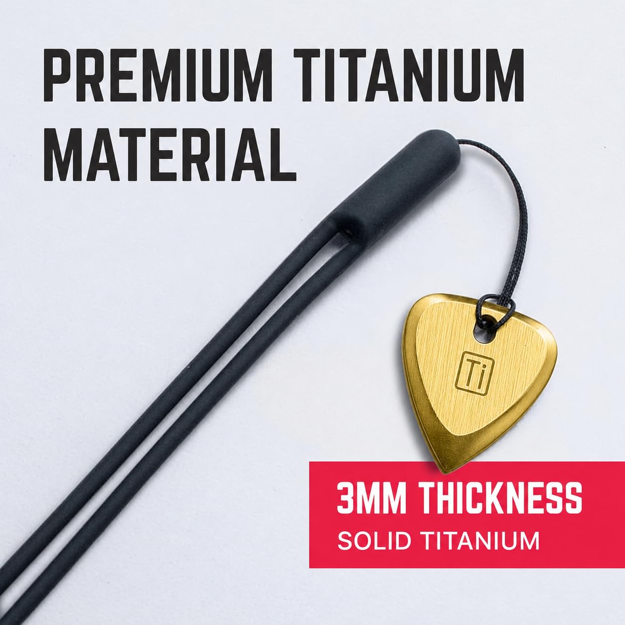 GPCA Titanium Guitar Pick – 3mm Thick Metal Guitar Picks for Guitarist