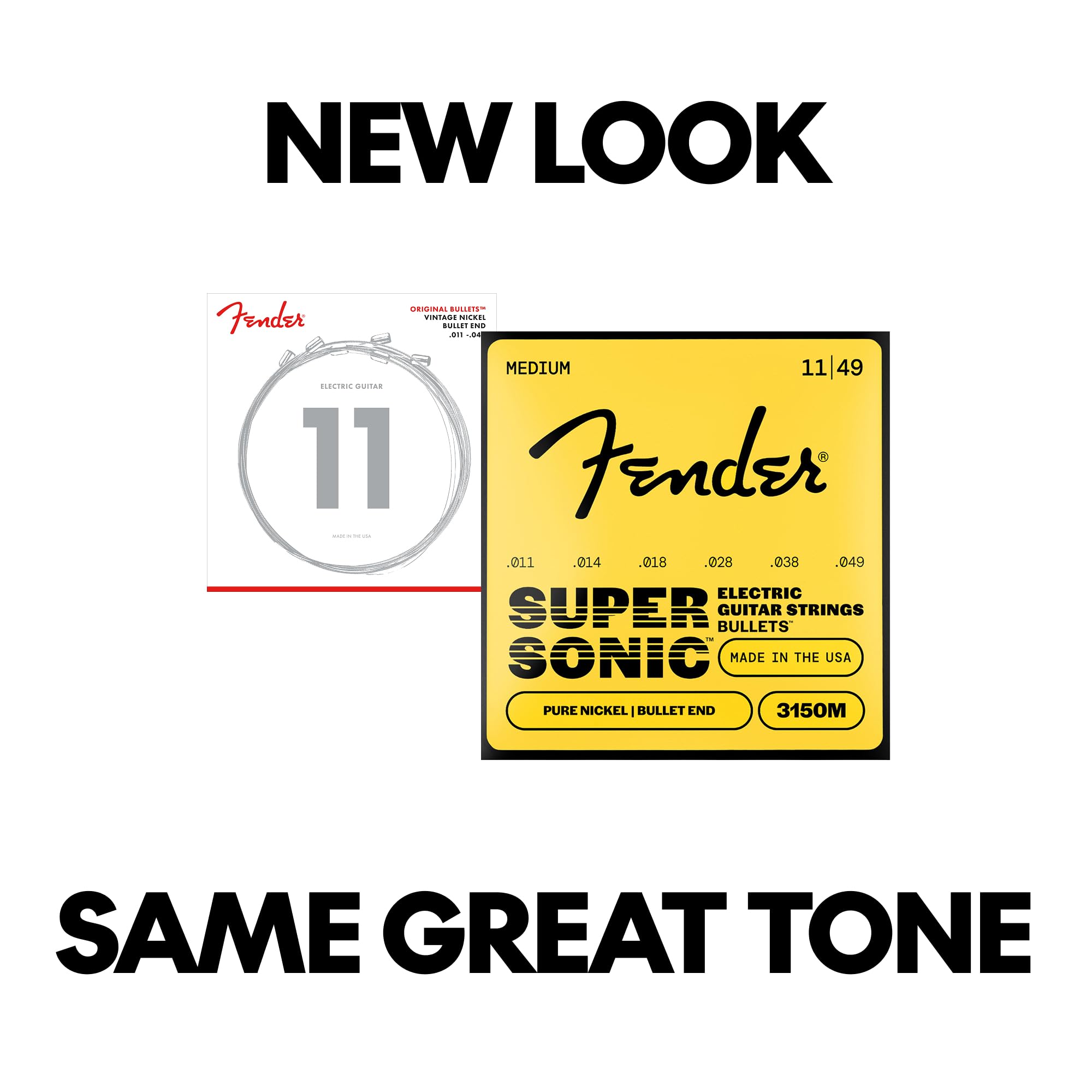 Fender Electric Guitar Strings – .11-.049