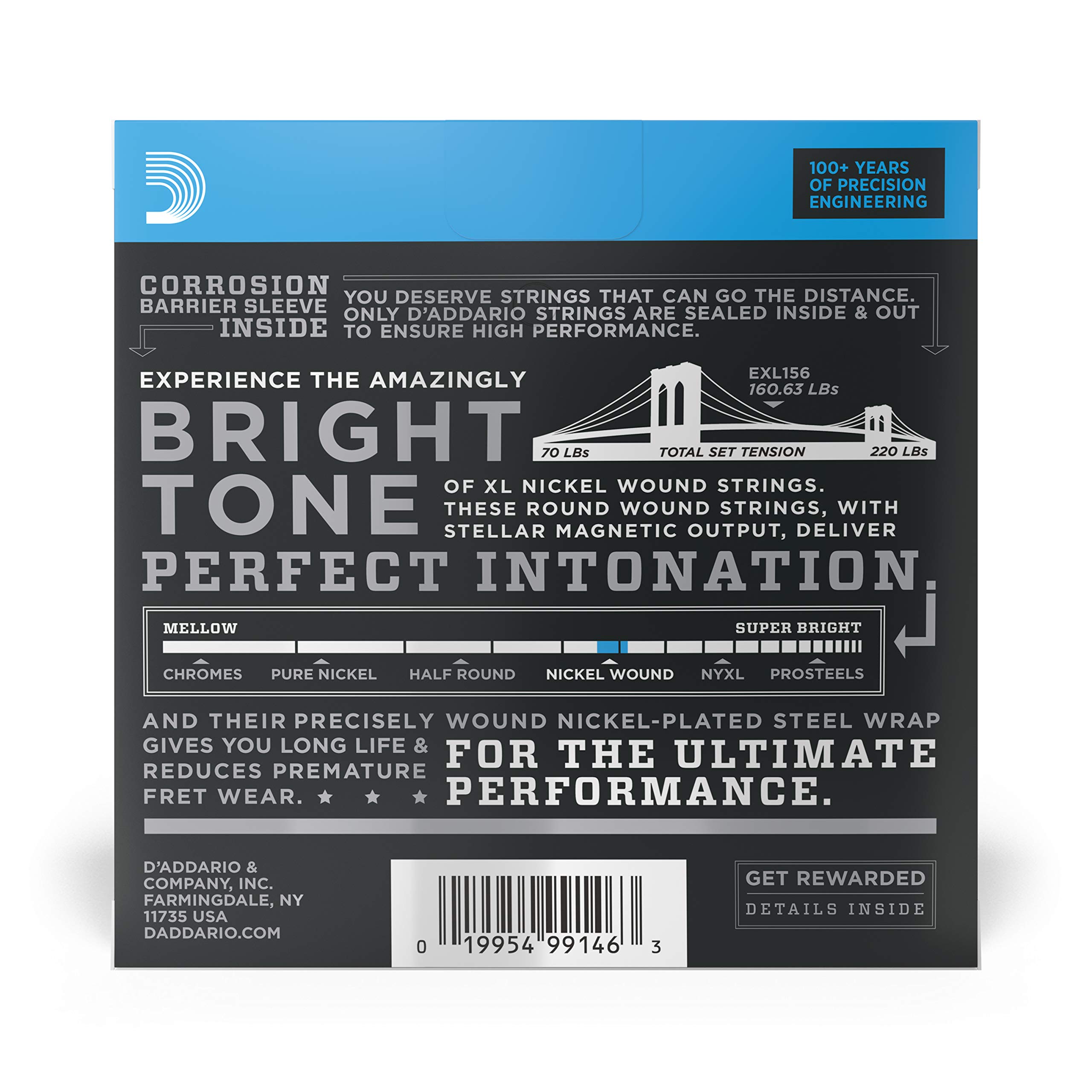 D’Addario EXL156 Electric Guitar Strings – 24-84