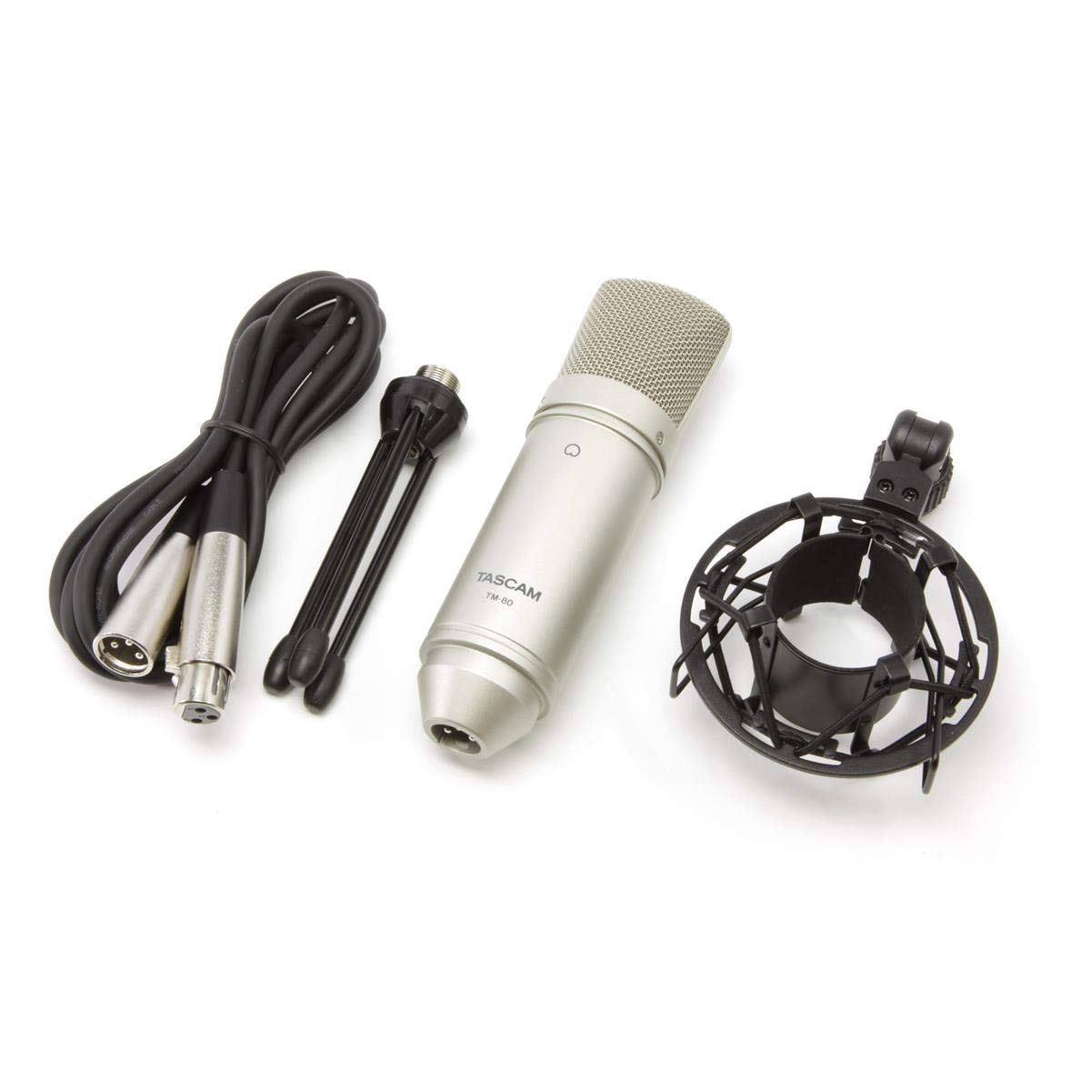 Tascam TM-80 Large Diaphagm Condenser Microphone,Silver