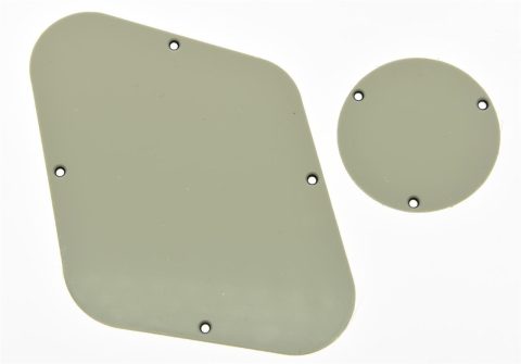 KAISH Aged White 3 Ply LP Rear Control Plate Switch Plate LP Cavity Cover for USA Les Paul