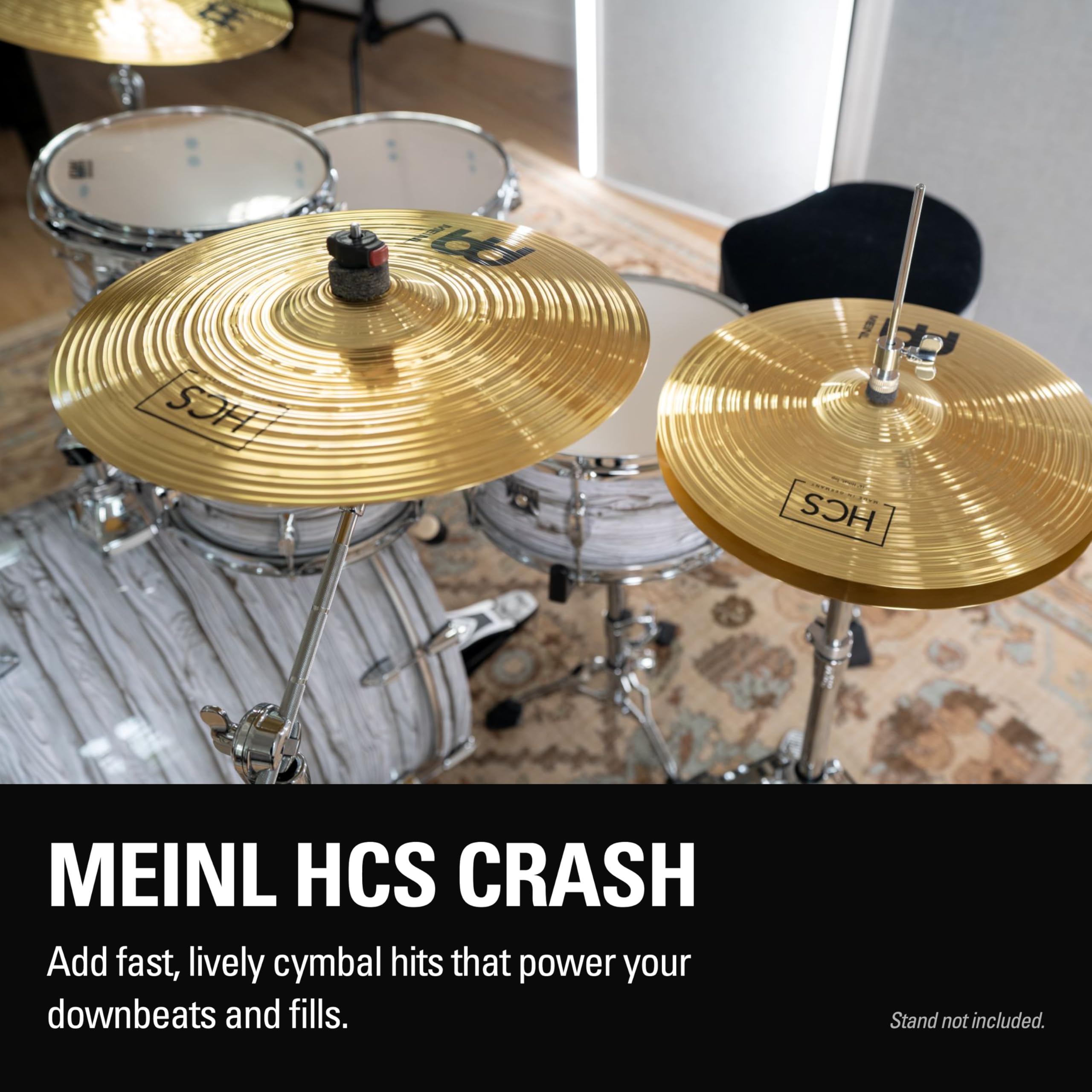 Meinl Cymbals Crash Cymbal for Drums, 14″ HCS — MADE IN GERMANY