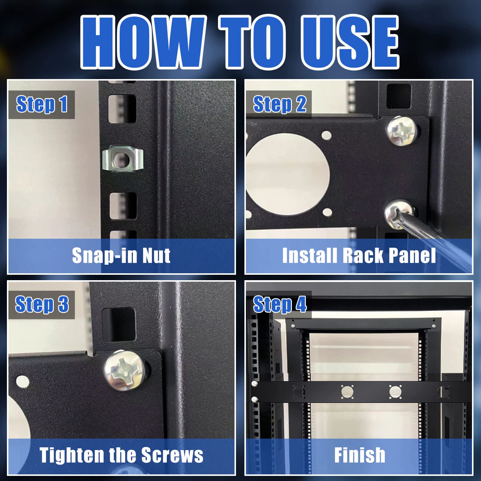 4-hole 1u Audio Rack Panel 4d Series Xlr Patch Panel for 19 Inch Enclosure