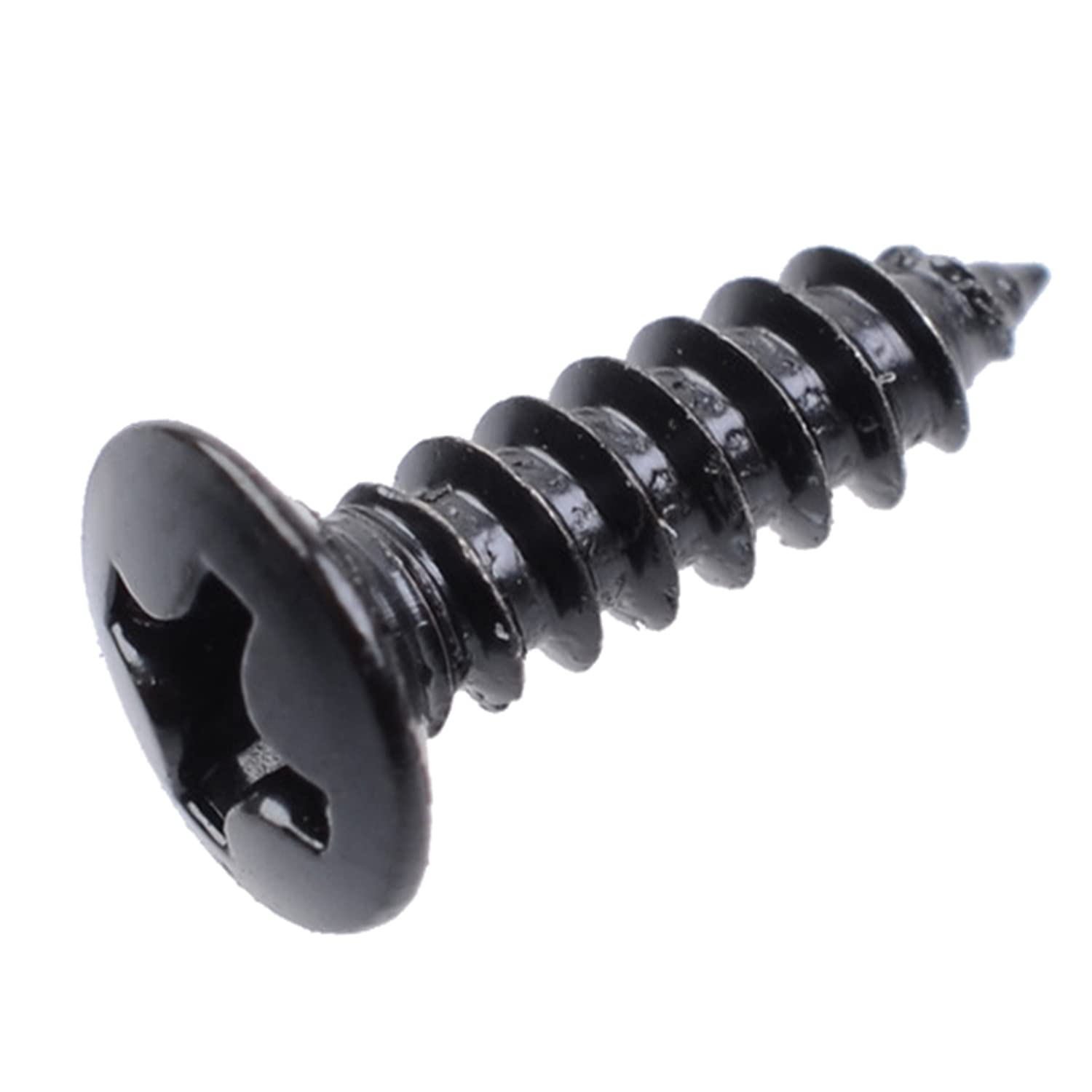 MAXCHEER 100Pack Guitar & Bass Pickguard Screws for Strat & Tele (Black 100 Pack)