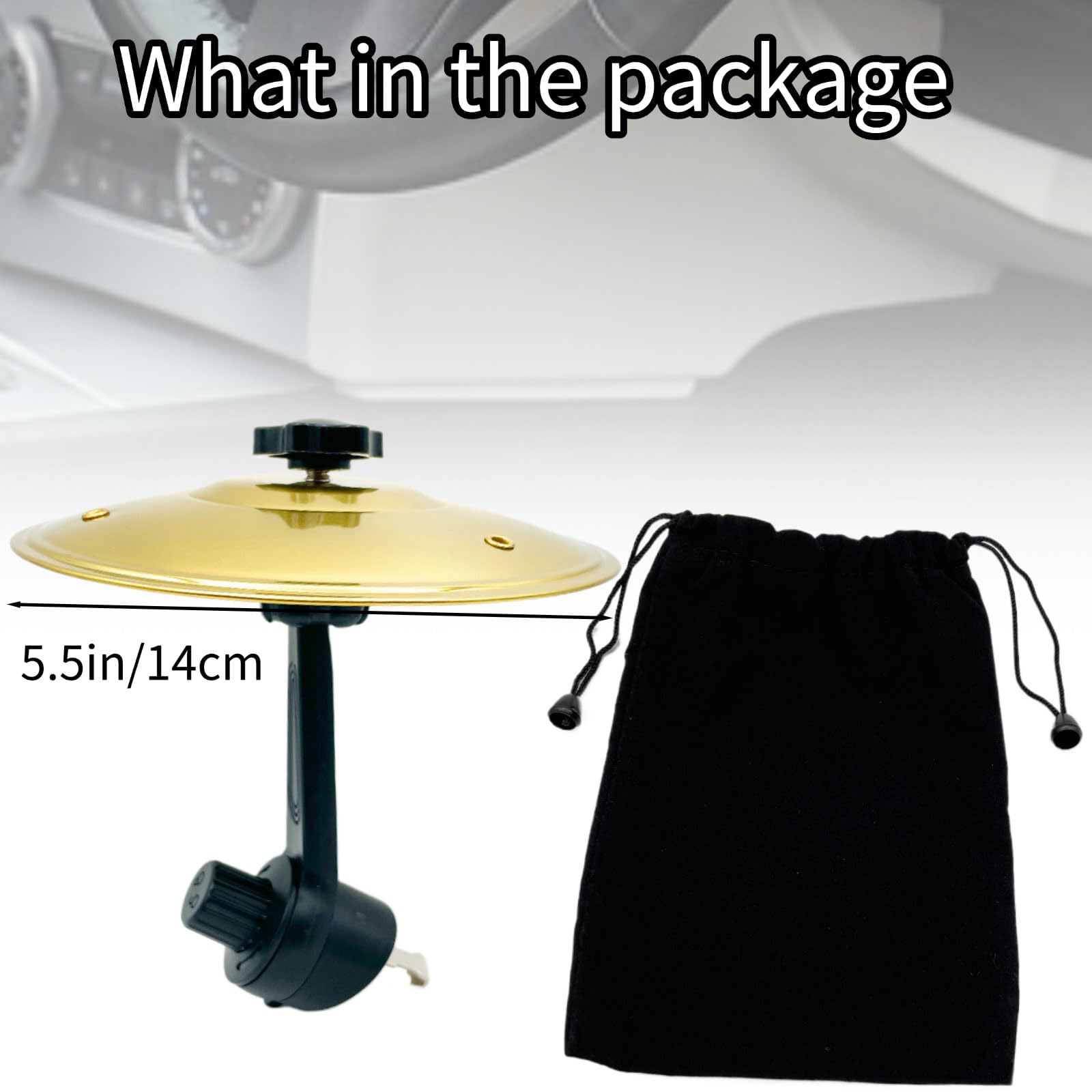 YOYODOGS Car Crash Cymbal Air Vent,Car Symbol Mini Drum for Music Lovers,Fun Music Gadget for Drivers,Compact Durable Accessory Drummers Gifts for All Types of Vehicles