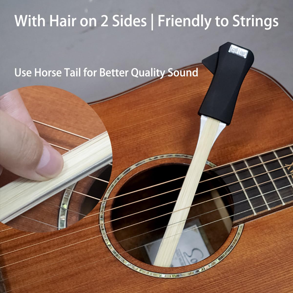 Guitar Bow – Makes Your Guitar a Cello/Violin – 2-in-1 Bow and Pick Fun and Creative Tools for Acoustic Guitar Steel Stringed Instrument