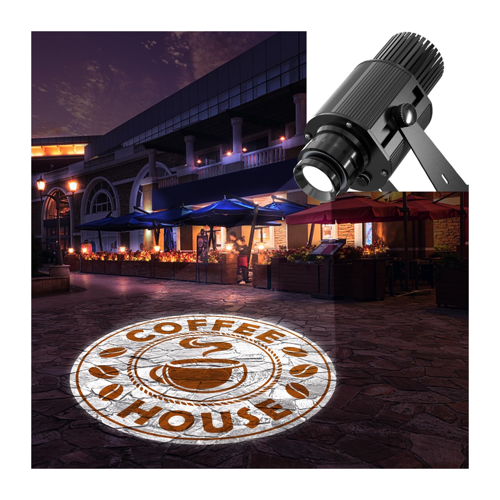 YYD Logo Projector Lights Custom GOBO projectors for Store Business or wall Outdoor Waterproof ip67 HD led for Shop Advertising and Wedding