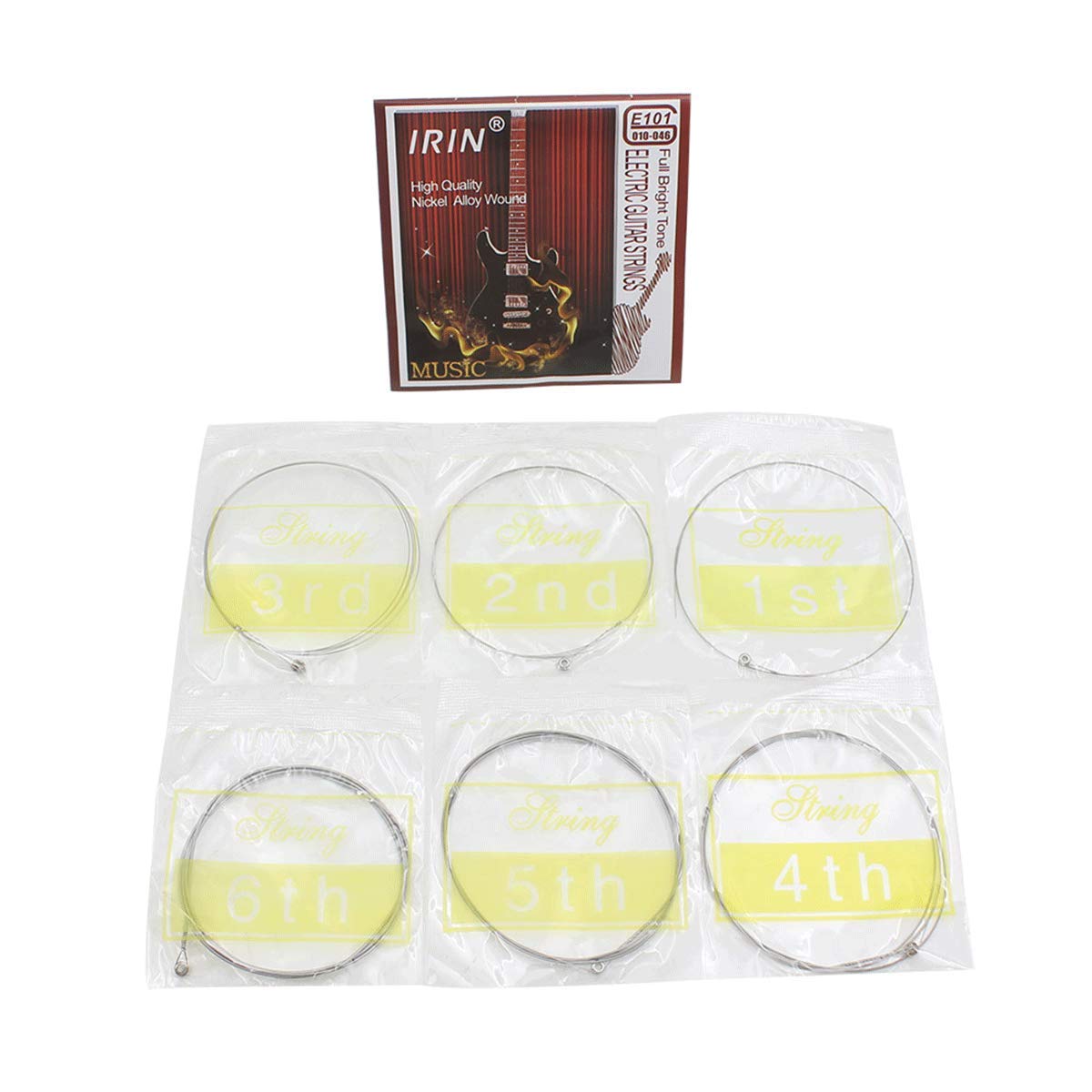 JYsun Electric Guitar Strings 3 Full Sets with Stainless Steel Core Nickel Alloy Wound Nickel-plated Bead Head Including E-1st B-2nd G-3rd D-4th A-5th E-6th