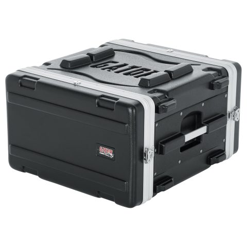 Gator Cases Lightweight Molded 6U Rack Case with Heavy Duty Latches, Standard 19.25″ Depth (GR-6L)