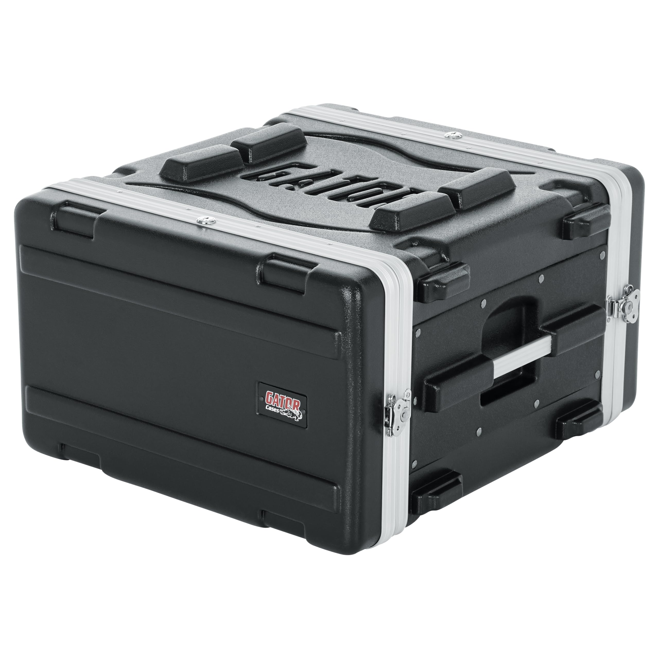 Gator Cases Lightweight Molded 6U Rack Case with Heavy Duty Latches, Standard 19.25″ Depth (GR-6L)