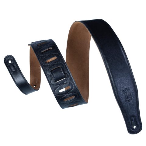 Levy’s Leathers 2.5″ Extra-Long and Padded Garment Leather Guitar Strap, Adjustable from 37″ – 63″| Black (M26GF-XL-BLK)