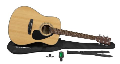 Yamaha GigMaker Standard Acoustic Guitar w/ Gig Bag, Tuner, Strap and Picks – Natural