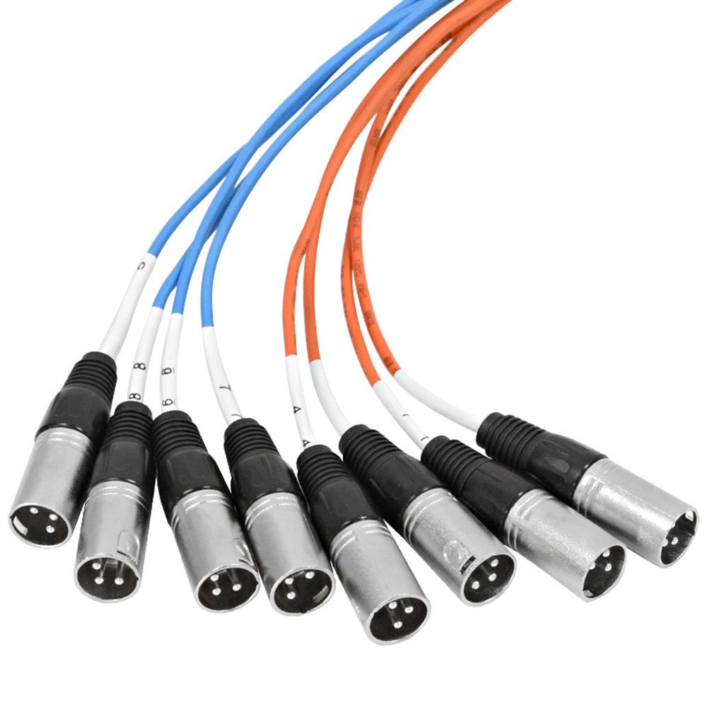 Seismic Audio – SAXT-8x5M – 8 Channel 5′ XLR Male to 1/4″ TRS Snake Cable