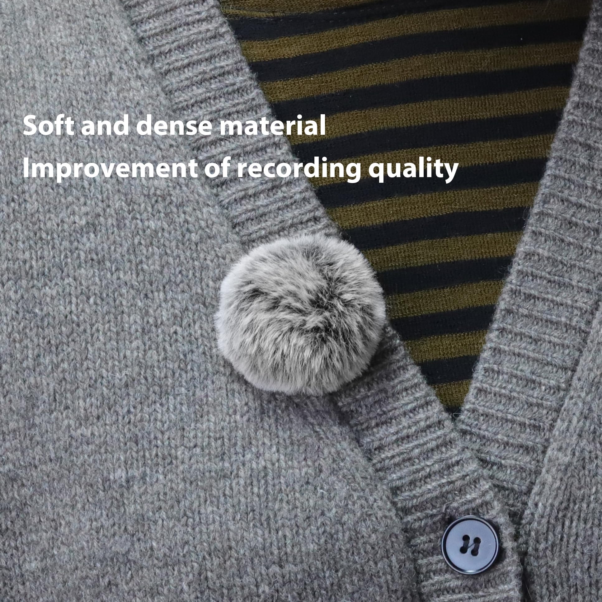 LEFXMOPHY for Hollyland Lark M2 Windscreen, Furry Wind Muff Deadcat Cover 2-Pack Grey