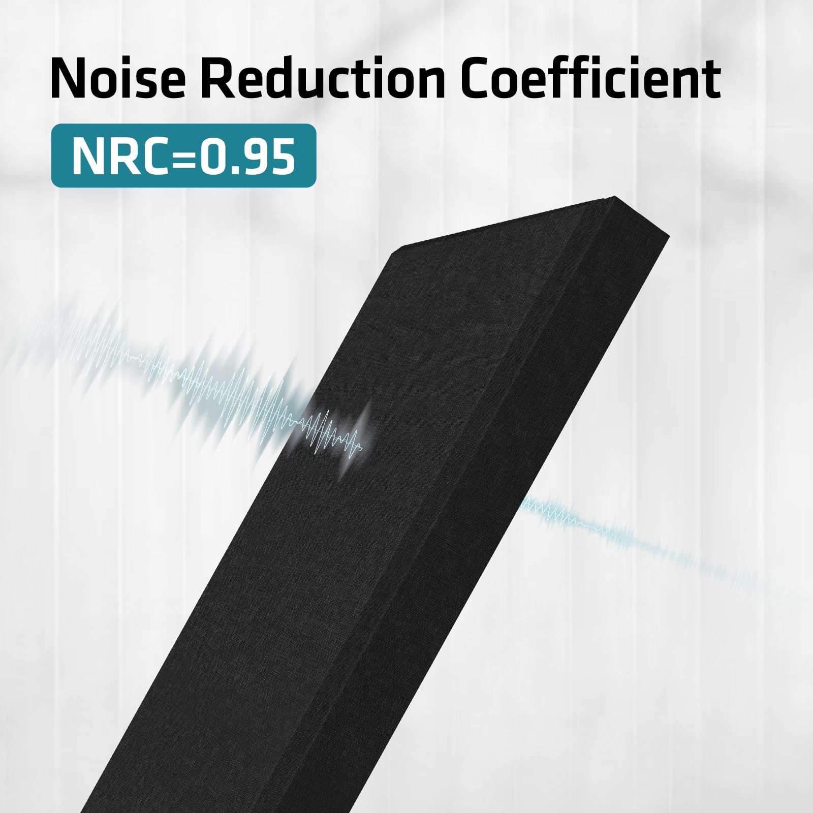 23.62″ X 11.81″ Fiberglass Wall Panel, 2 Pack Acoustic Panels, Decorative sound proof panel, Professional Sound Absorbing for Office, Studio, Home Theatre – Black