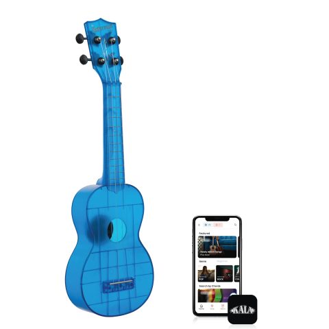 Kala KA-WMT Soprano Waterman Sea Glass Ukulele – Cobalt Blue