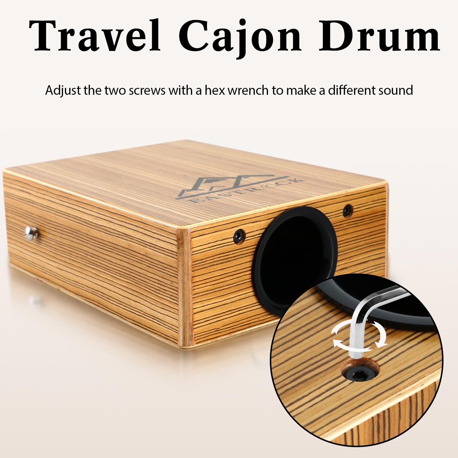 EASTROCK Portable Cajones Beat Box Hand Drum Cajon