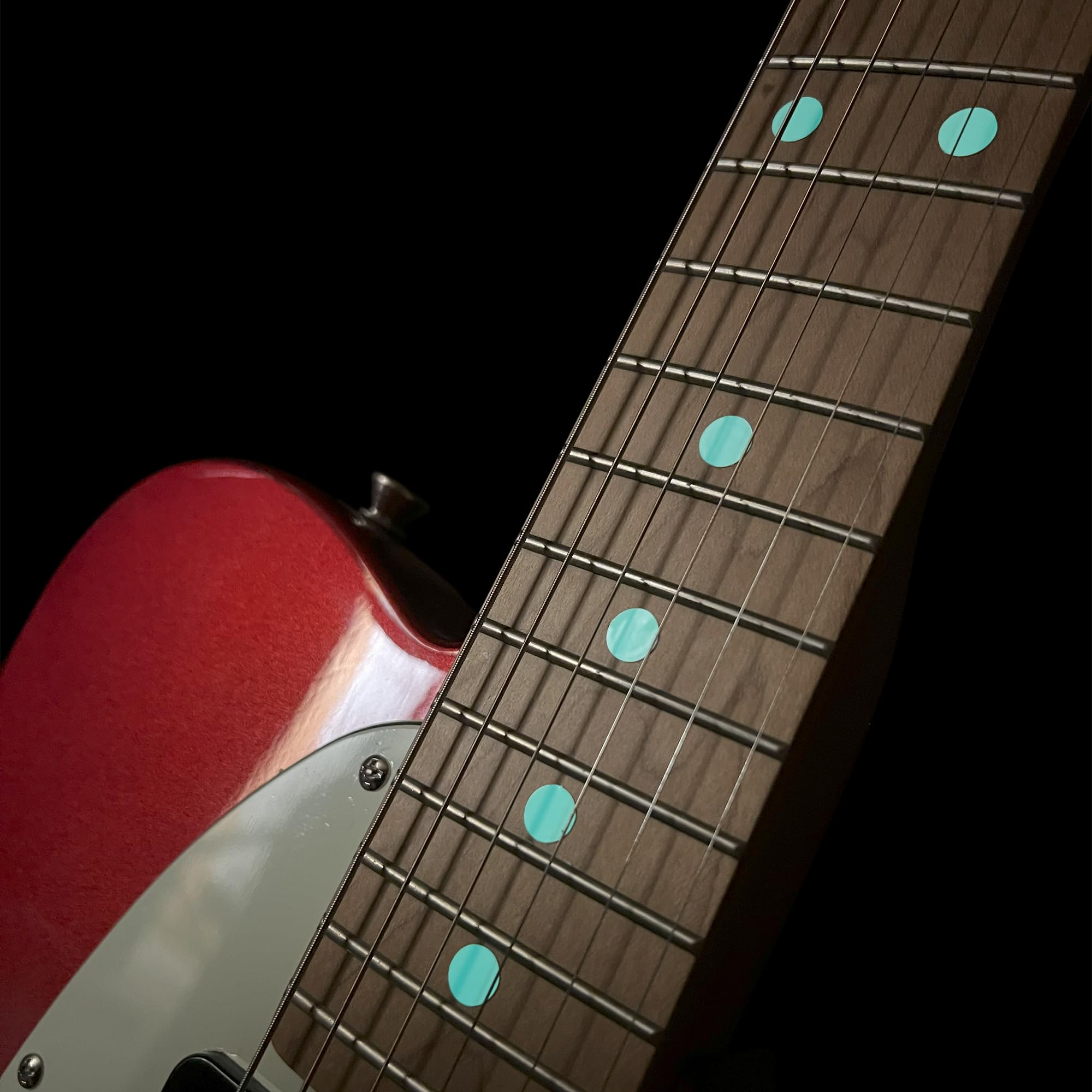 Inlay Sticker’s Jockomo Glow-in-the-Dark Custom Dot Fret Markers