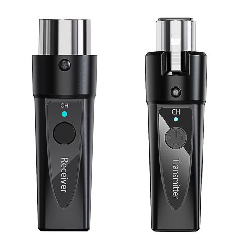 LANLison Wireless XLR Microphone System 1 Transmitter & 1 Receiver 2.4 GHz Digital Wireless Mic Kit for Dynamic & Condenser Mics (Phantom Under 24 V) Ultra-Low Latency, 4 Selectable Channels