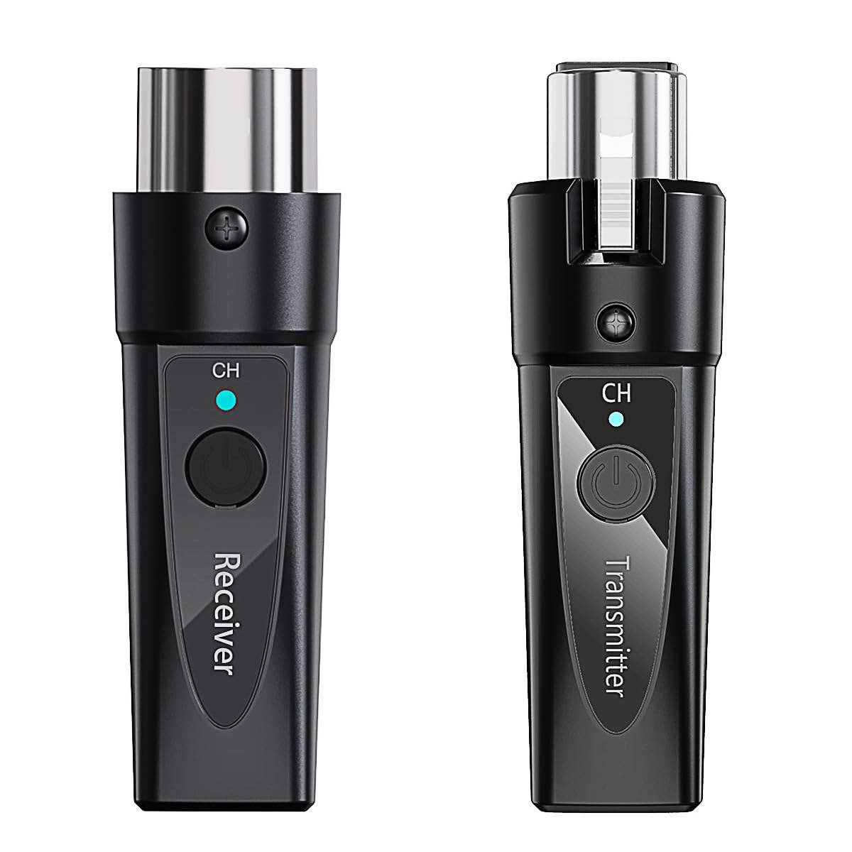 LANLison Wireless XLR Microphone System 1 Transmitter & 1 Receiver 2.4 GHz Digital Wireless Mic Kit for Dynamic & Condenser Mics (Phantom Under 24 V) Ultra-Low Latency, 4 Selectable Channels