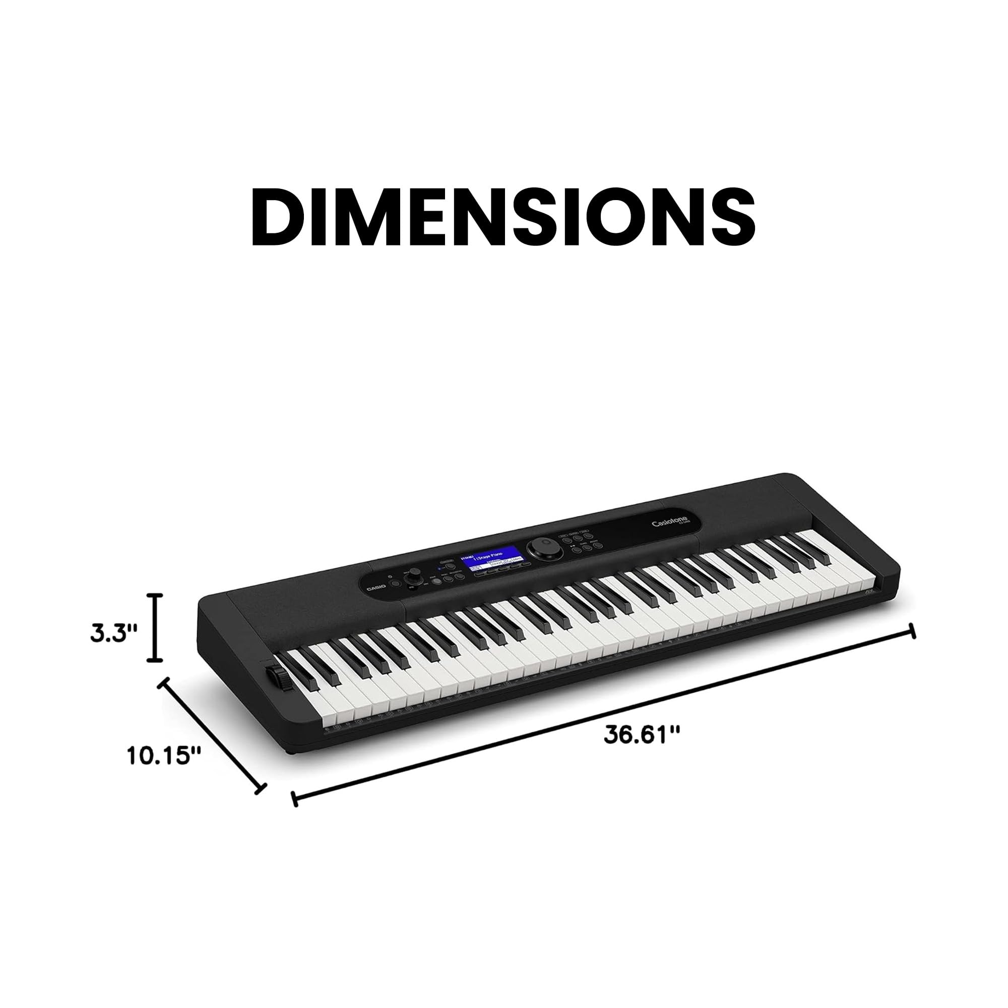 Casio CT-S400 61-Key Portable Keyboard Bundle with Adjustable Stand, Bench, Headphones, Sustain Pedal, Piano Book, Online Piano Lessons, Instructional DVD, and Austin Bazaar Polishing Cloth