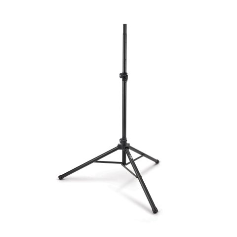 On-Stage SS7761B All-Aluminum Speaker Stand (Folding Portable Tripod Loudspeaker Stand, Nonslip Rubber Feet, Height Adjustable, Locking Pin, Mounts PA Speakers with 1 3/8″ or 1 1/2″ Sockets, Black)