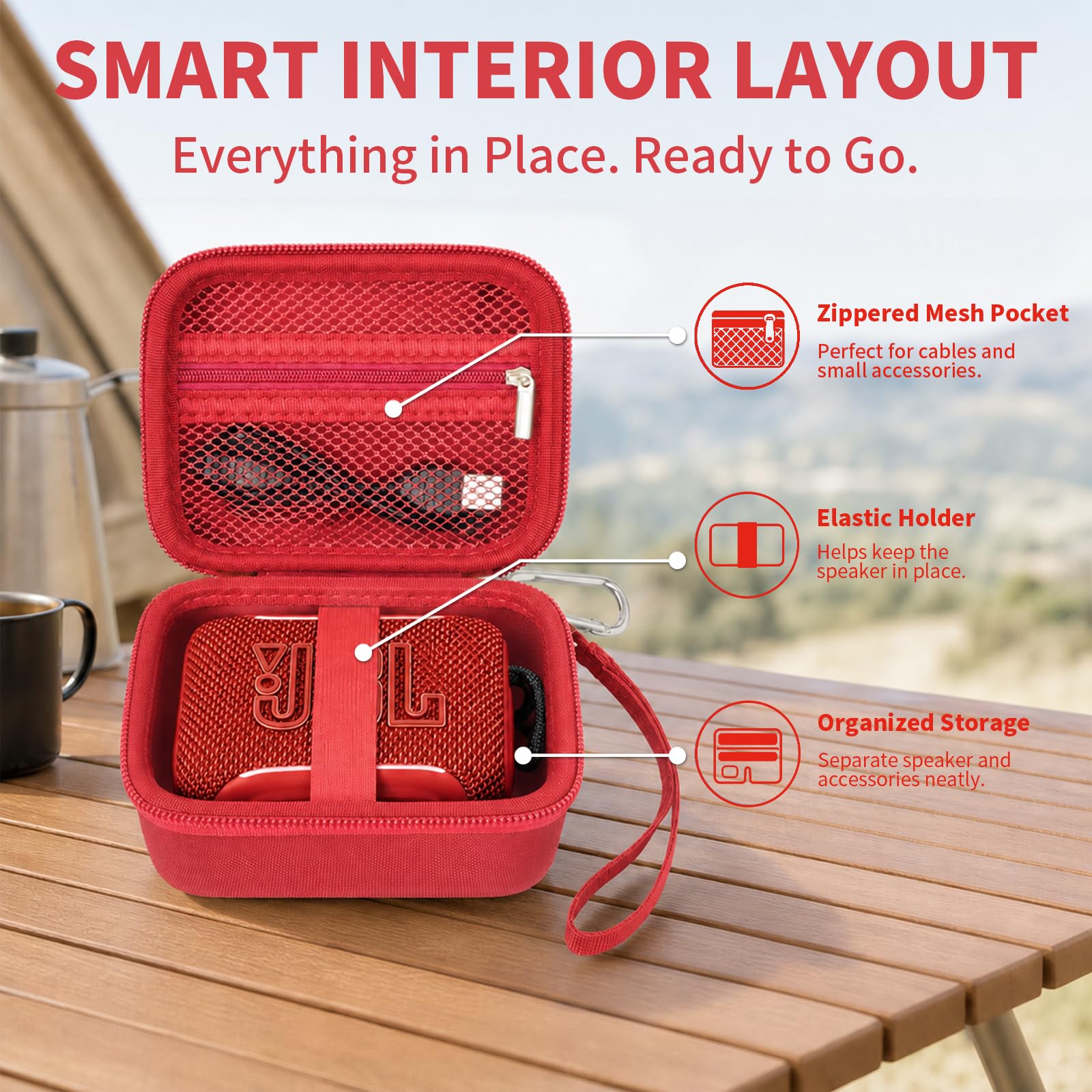 Hard EVA Carrying Case Compatible with JBL Go 5/4/3 Ultra-Portable Speaker
