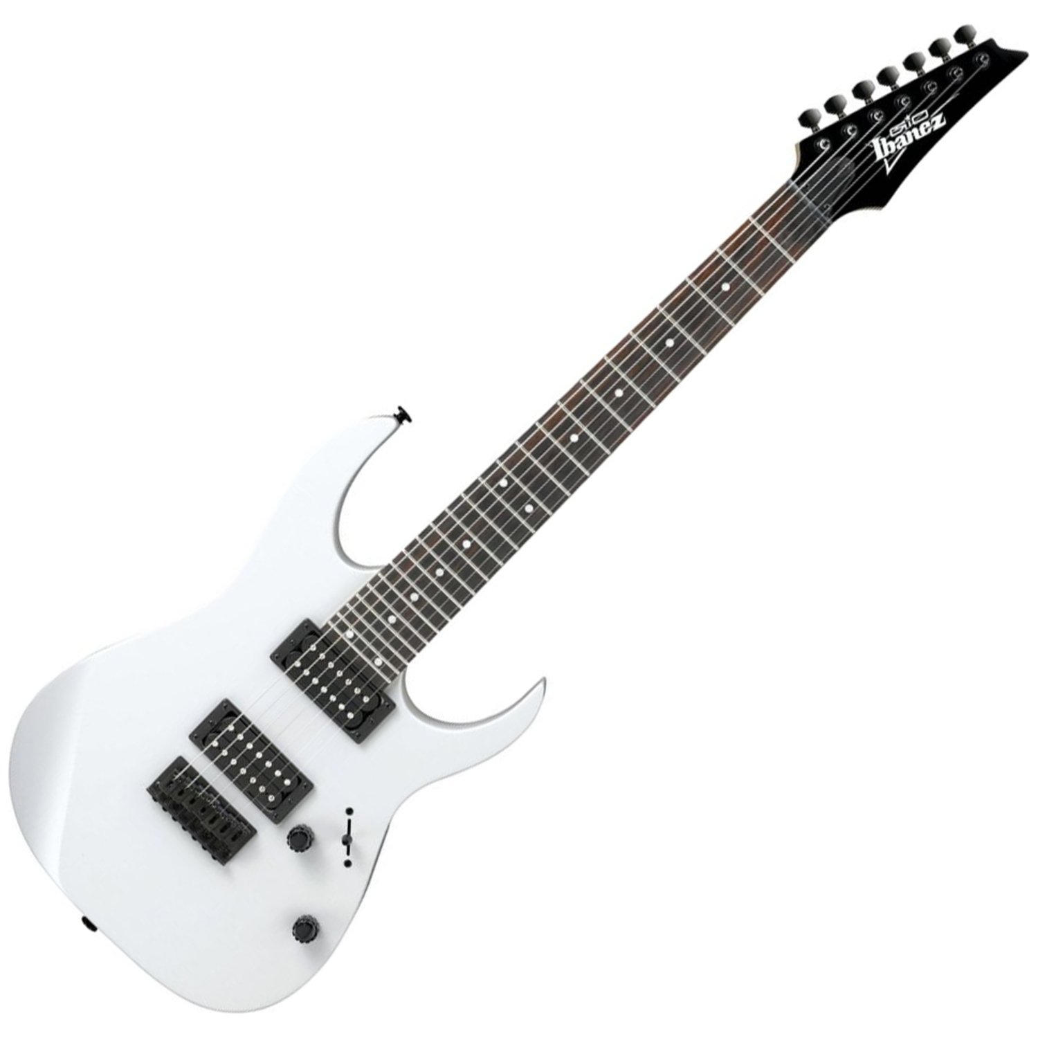 Ibanez GRG7221WH GRG 7-String Solid-Body Electric Guitar, Right, White, Full