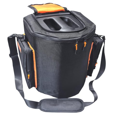 BXAXGX Shoulder Bag Travel Case for EON ONE Compact All-in-1 Personal PA System Portable Speaker w/Pockets for Microphone, Transmitter, Tablet, Power Cord, Spare Battery Accessories(Nylon Bag)
