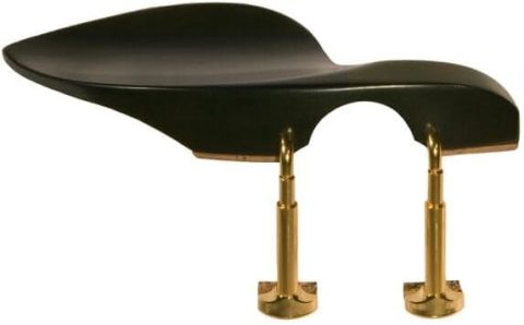 Conboxus Violin Chinrest 4/4 Full size wood Chin Rest Clamp Fiddle Violin Standard Bracket, Hypoallergenic Wood Rest,Surface Smooth (black3)
