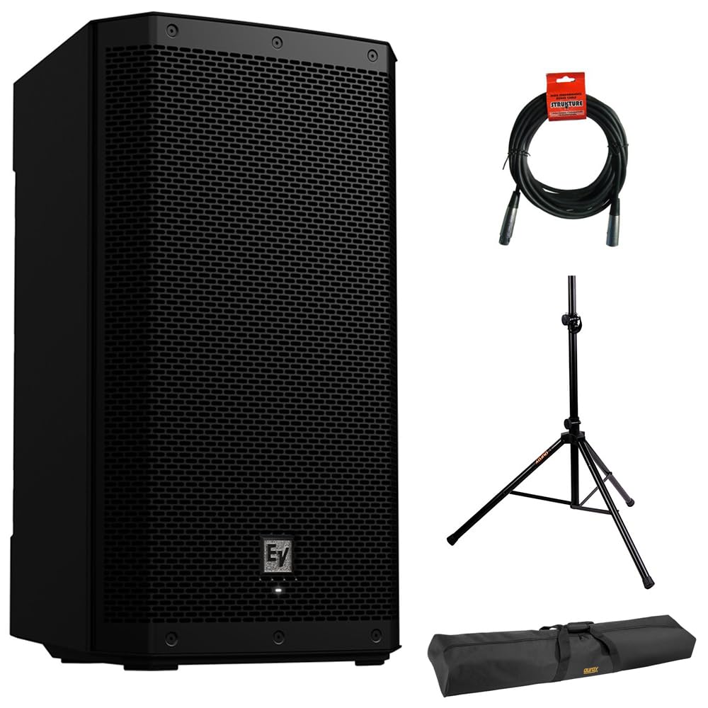 Electro-Voice ZLX‑12P‑G2 12‑Inch 1000W Bluetooth Loudspeaker Bundle, Black