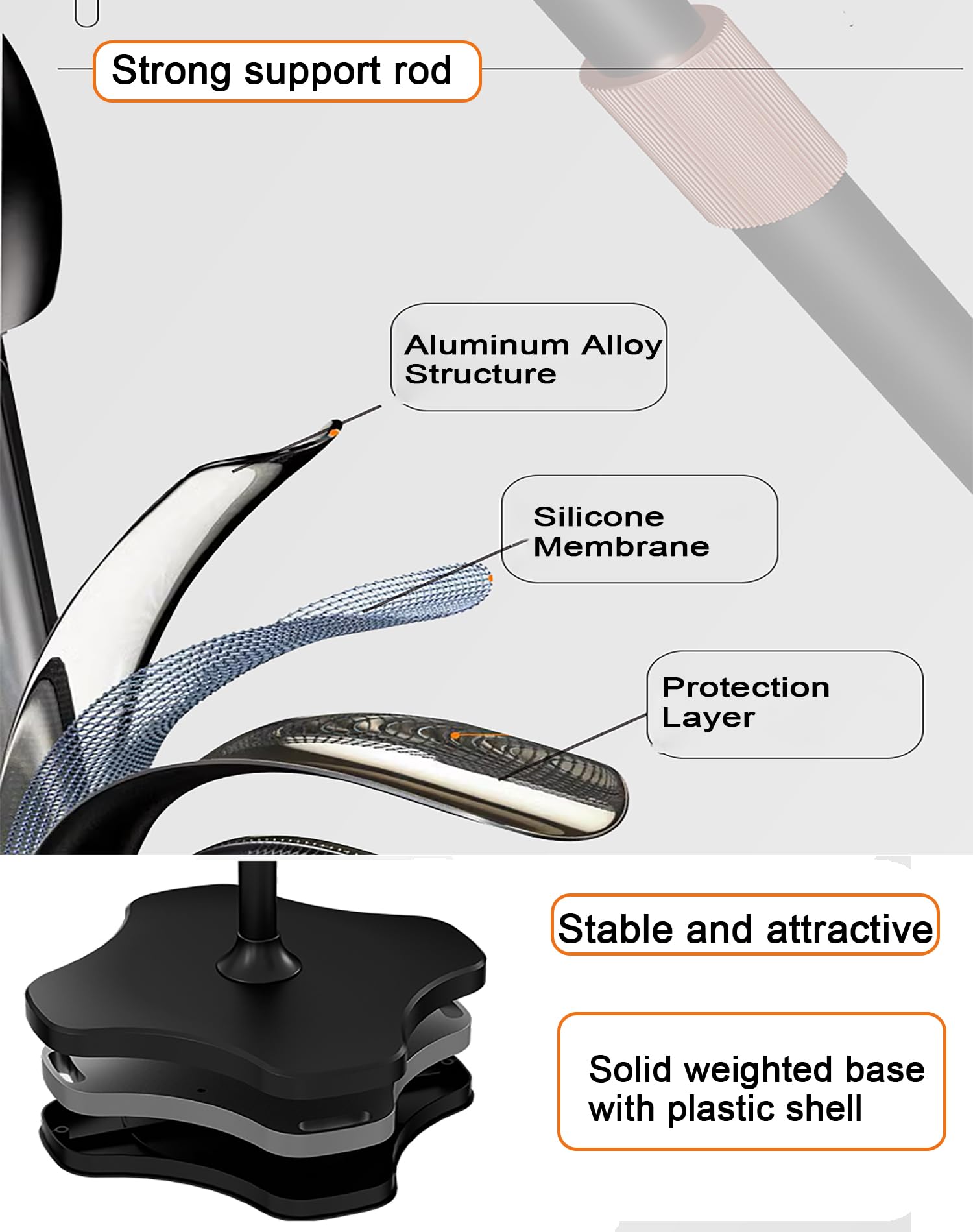 Mic Stand Floor with Boom Arm Microphone Stand with Heavy Weighted Base, Adjustable Height 25″ to 69″, Music Stand with Mic Holder, Cable Clips for Performance, Podcast, Recording Studio, Karaoke
