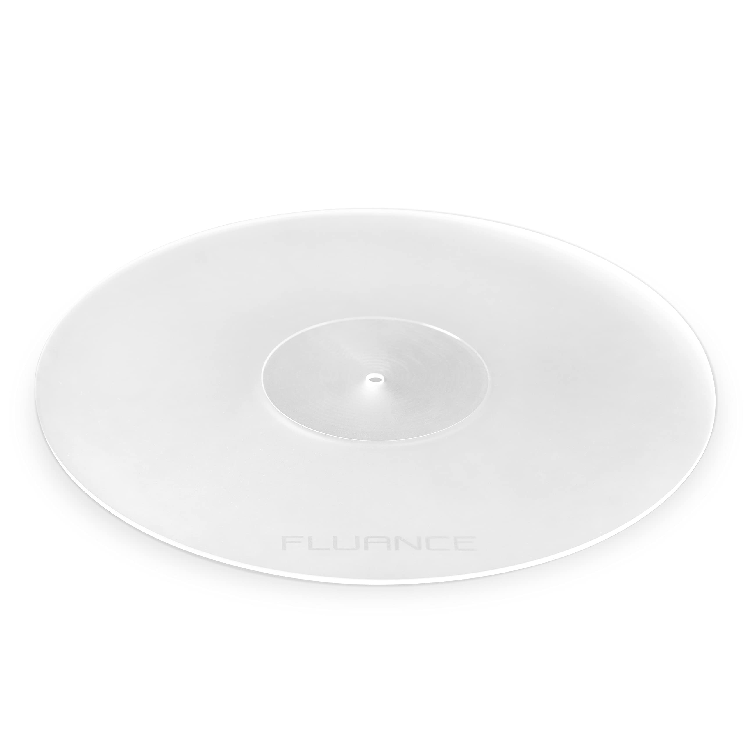 Fluance Acrylic Platter Mat for Turntables – Reduces Vibrations for Improved Sound Clarity for Vinyl Record Playback, Antistatic, Precision Machined, Compatible with 12″ Record Players (PM50)