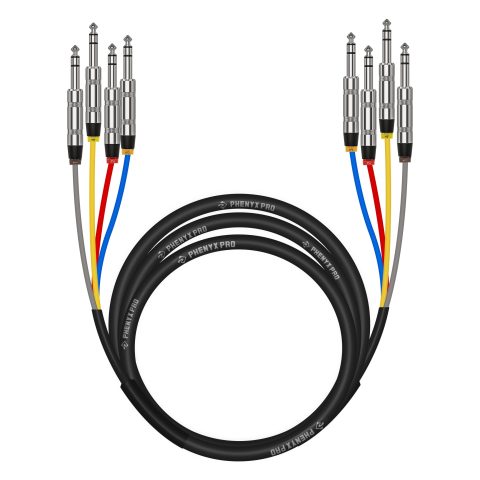 Phenyx Pro 4-Channel 1/4” TRS Snake Cable 10 ft PCBL-QR4IN1-10