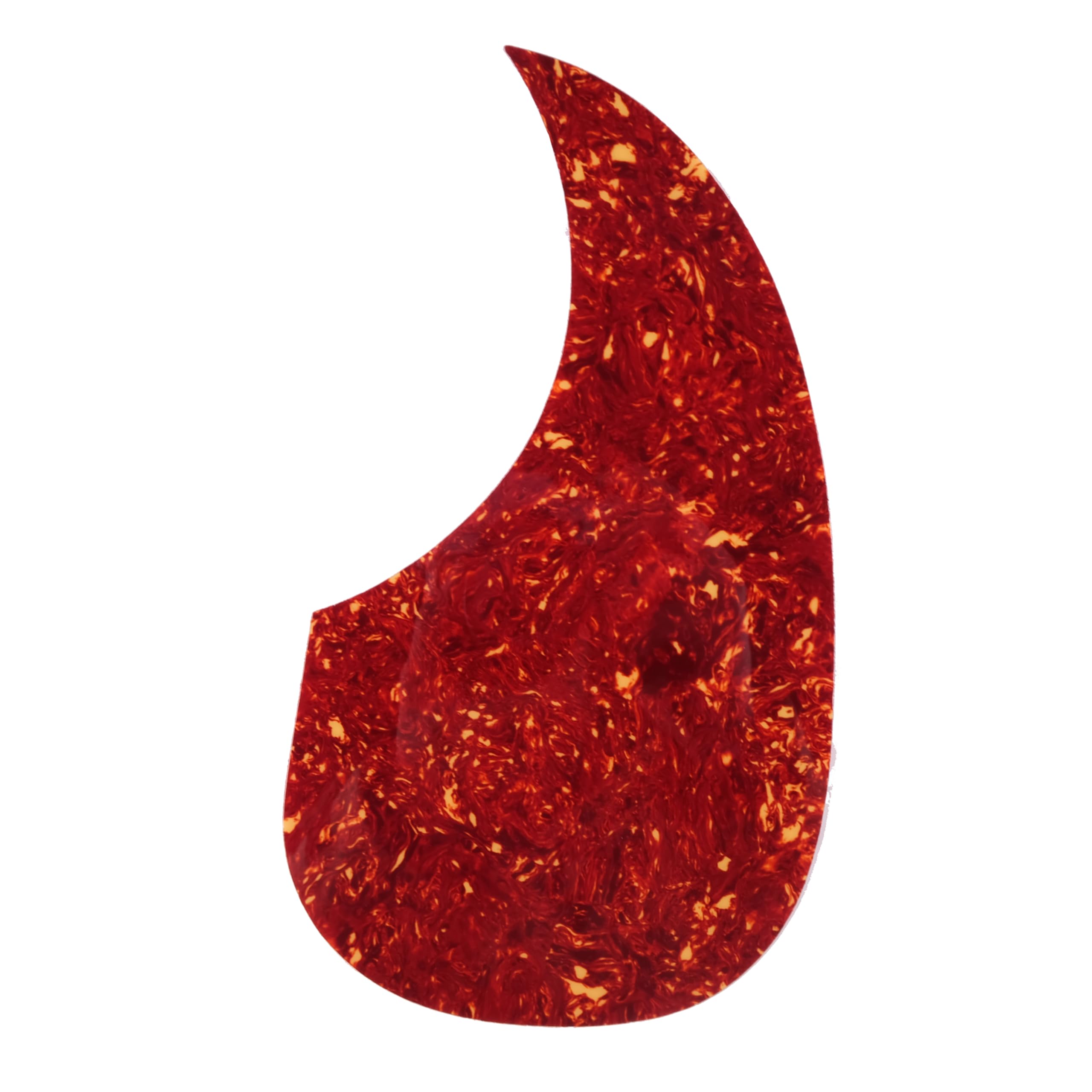 HZCOMND Teardrop Self Adhesive Acoustic Guitar Pickguard Anti-Scratch Plate Replacement Parts for Acoustic Guitar (Red Tortoise)