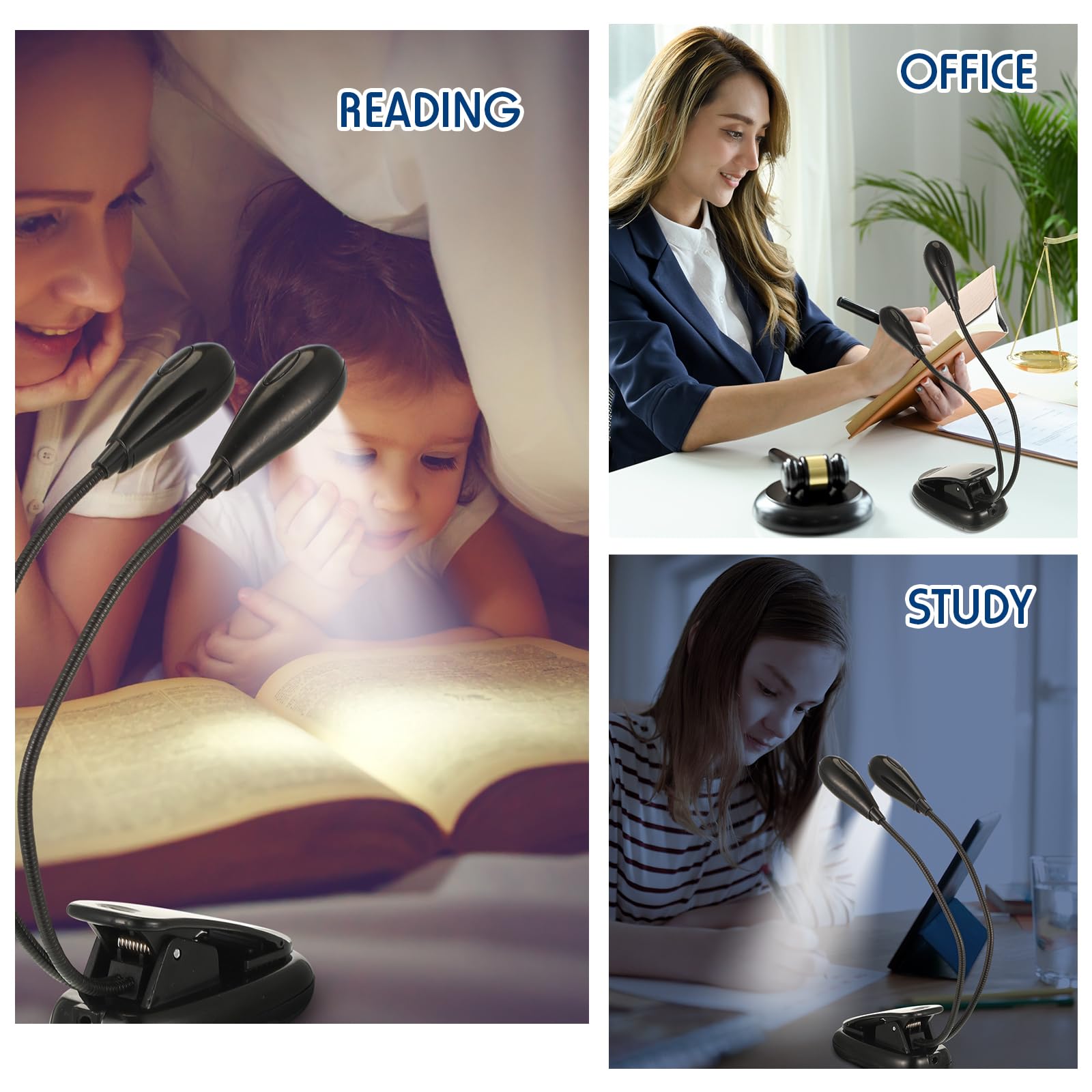 Retisee 6 Pcs Music Stand Lights Clip on Reading Lights