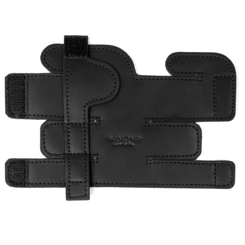 Trumpet Valve Guard Genuine Leather of protection and comfort (Guard+Pouch Double, Black)